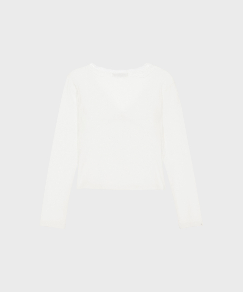 ALKI ALKA(アルキアルカ)の「Lace Trim Long Sleeve (Ivory)(Tシャツ/カットソー・レディース・アイボリー・FREE)」の5枚目の写真