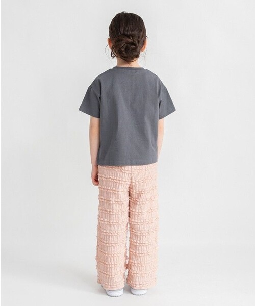 BRANSHES(ブランシェス)の「カットジャガードパンツ(その他パンツ・キッズ・ピンク/ブラック・110/130/100/150/140/120)」の7枚目の写真