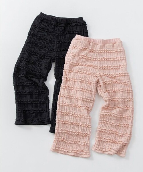 BRANSHES(ブランシェス)の「カットジャガードパンツ(その他パンツ・キッズ・ピンク/ブラック・110/130/100/150/140/120)」の9枚目の写真