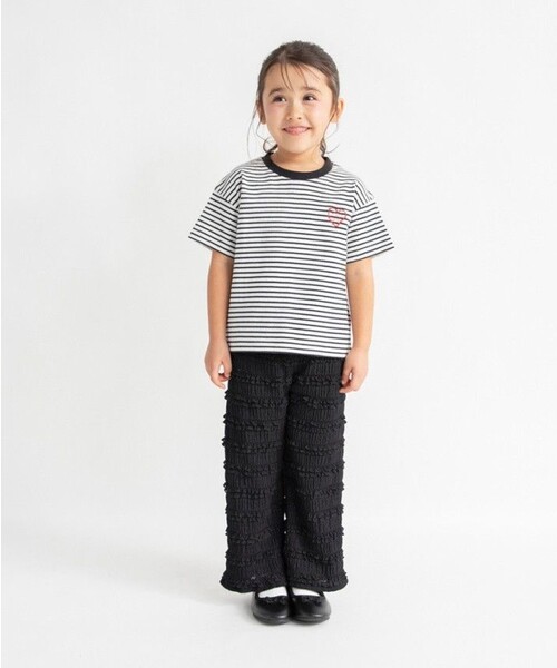 BRANSHES(ブランシェス)の「カットジャガードパンツ(その他パンツ・キッズ・ピンク/ブラック・110/130/100/150/140/120)」の12枚目の写真