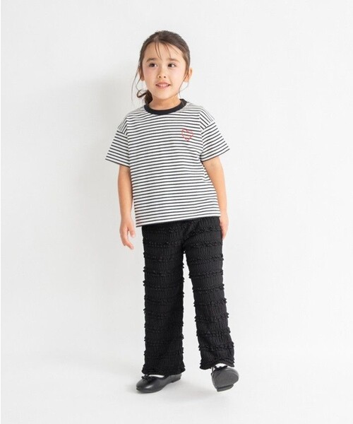 BRANSHES(ブランシェス)の「カットジャガードパンツ(その他パンツ・キッズ・ピンク/ブラック・110/130/100/150/140/120)」の15枚目の写真