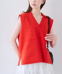 K【2017A/W】  Spick &amp; Span  赤ニット Spick & Span（スピックアンドスパン）の「18G クルーネックプル