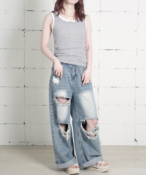 MILLER(ミラー)の「"02"≪Robert P. Miller≫パックT パネルリブ タンクトップ(タンクトップ・レディース・グレー/ブラック×グレー/オフホワイト/ブラック/ホワイト系1/ホワイト×ブラック/スモークピンク/チャコールグレー/ホワイト系2・FREE)」の13枚目の写真