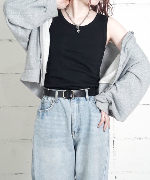 MILLER(ミラー)の「"02"≪Robert P. Miller≫パックT パネルリブ タンクトップ(タンクトップ・レディース・グレー/ブラック×グレー/オフホワイト/ブラック/ホワイト系1/ホワイト×ブラック/スモークピンク/チャコールグレー/ホワイト系2・FREE)」の18枚目の写真