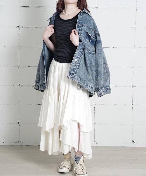 MILLER(ミラー)の「"02"≪Robert P. Miller≫パックT パネルリブ タンクトップ(タンクトップ・レディース・グレー/ブラック×グレー/オフホワイト/ブラック/ホワイト系1/ホワイト×ブラック/スモークピンク/チャコールグレー/ホワイト系2・FREE)」の19枚目の写真