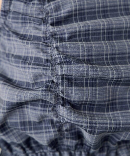 Kastane(カスタネ)の「【低身長サイズ/2サイズ展開】チェックギャザーサロペット(サロペット/オーバーオール・レディース・ブラック/サックスブルー・0/1)」の16枚目の写真