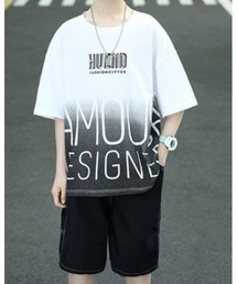 CHEER（チアー）の「キッズ ダンス 衣装 2点セット 半袖 ビッグサイズ Tシャツ ハーフパンツ セット（Tシャツ/カットソー）」