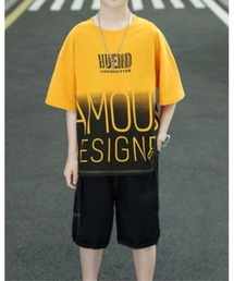 CHEER（チアー）の「キッズ ダンス 衣装 2点セット 半袖 ビッグサイズ Tシャツ ハーフパンツ セット（Tシャツ/カットソー）」