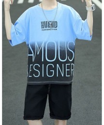 CHEER（チアー）の「キッズ ダンス 衣装 2点セット 半袖 ビッグサイズ Tシャツ ハーフパンツ セット（Tシャツ/カットソー）」