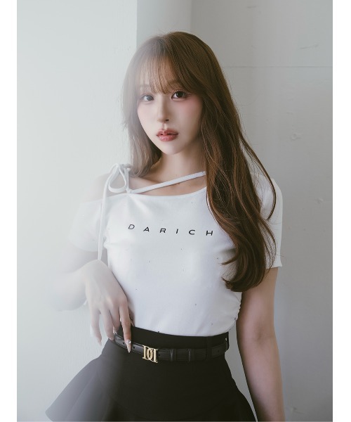 ネックリボンワンショルダーTシャツ（Tシャツ/カットソー）｜Darich