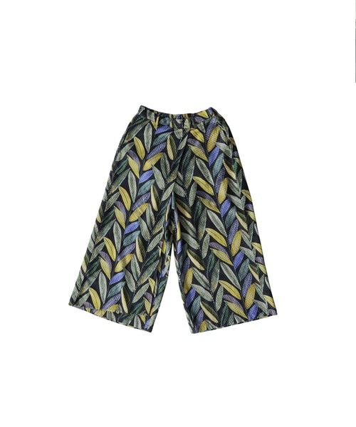 antiqua(アンティカ)の「ボタニカル柄 ラップ風パンツ(その他パンツ・レディース・ブラック/ホワイト・ONESIZE)」の6枚目の写真
