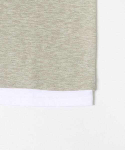 ITEMS URBANRESEARCH(アイテムズ アーバンリサーチ)の「『吸水速乾/UVカット』接触冷感 フェイクレイヤー半袖トップス(Tシャツ/カットソー・メンズ・チャコールグレー/ベージュ系その他/ライトカーキ・LARGE/MEDIUM)」の21枚目の写真