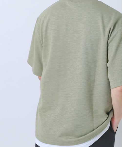 ITEMS URBANRESEARCH(アイテムズ アーバンリサーチ)の「『吸水速乾/UVカット』接触冷感 フェイクレイヤー半袖トップス(Tシャツ/カットソー・メンズ・チャコールグレー/ベージュ系その他/ライトカーキ・LARGE/MEDIUM)」の22枚目の写真