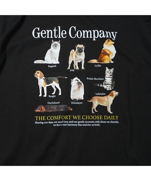 BENCH'S SELECT(ベンチセレクト)の「DOG & CAT PRINT TEE/ドッグ&キャット Tシャツ ユニセックス(Tシャツ/カットソー・メンズ・ホワイト/ブラック・MEDIUM/LARGE)」の6枚目の写真