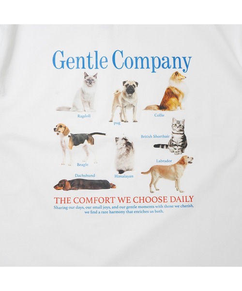 BENCH'S SELECT(ベンチセレクト)の「DOG & CAT PRINT TEE/ドッグ&キャット Tシャツ ユニセックス(Tシャツ/カットソー・メンズ・ホワイト/ブラック・MEDIUM/LARGE)」の4枚目の写真