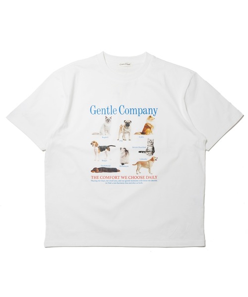 BENCH'S SELECT(ベンチセレクト)の「DOG & CAT PRINT TEE/ドッグ&キャット Tシャツ ユニセックス(Tシャツ/カットソー・メンズ・ホワイト/ブラック・MEDIUM/LARGE)」の7枚目の写真