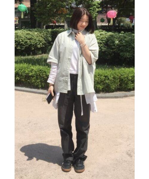NONBLANK(ノンブランク)の「ネイチャーリングクルハーフスリーブシャツ _ミント(シャツ/ブラウス・メンズ・その他・MEDIUM/LARGE/X-LARGE)」の15枚目の写真