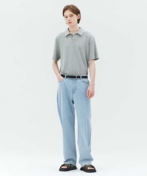 MINDBRIDGE(マインドブリッジ)の「ゴルジカラーTシャツ MYTS3128(ポロシャツ・メンズ・ミント・100/110/95/105)」の2枚目の写真