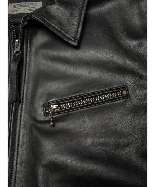 Nudie Jeans(ヌーディージーンズ)の「Nudie Jeans/ヌーディージーンズ Blake Zip Jacket Leather / ジップジャケット Black(ライダースジャケット・メンズ・ブラック・M/L/XL)」の6枚目の写真