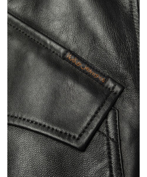 Nudie Jeans(ヌーディージーンズ)の「Nudie Jeans/ヌーディージーンズ Blake Zip Jacket Leather / ジップジャケット Black(ライダースジャケット・メンズ・ブラック・M/L/XL)」の8枚目の写真