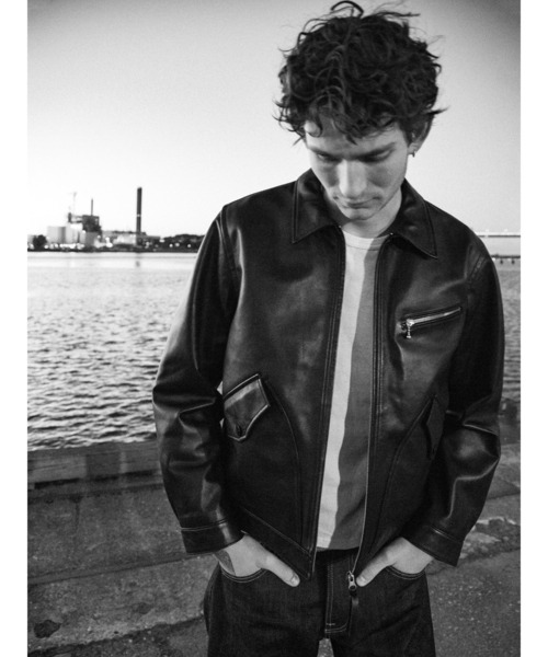 Nudie Jeans(ヌーディージーンズ)の「Nudie Jeans/ヌーディージーンズ Blake Zip Jacket Leather / ジップジャケット Black(ライダースジャケット・メンズ・ブラック・M/L/XL)」の4枚目の写真