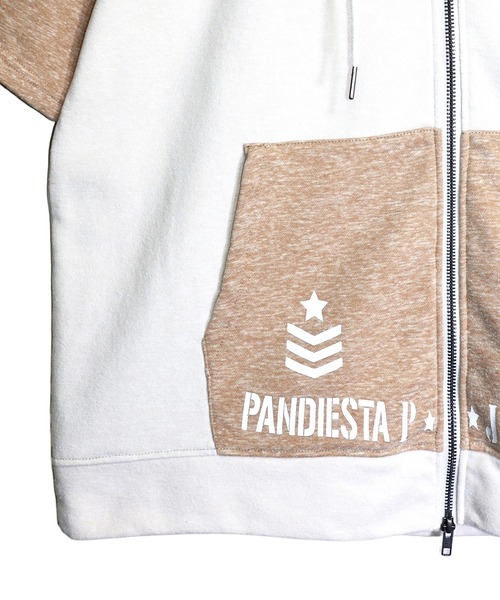 PANDIESTA(パンディエスタ)の「ミリタリー切替ZIPパーカー(M2)(パーカー・メンズ・アイボリー/ブラック・M/L/XL/XXL)」の16枚目の写真