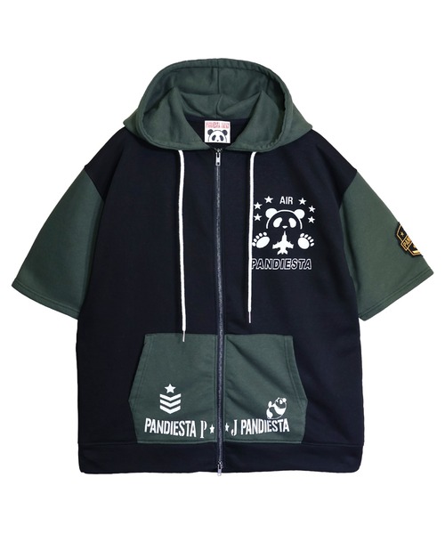 PANDIESTA(パンディエスタ)の「ミリタリー切替ZIPパーカー(M2)(パーカー・メンズ・アイボリー/ブラック・M/L/XL/XXL)」の11枚目の写真