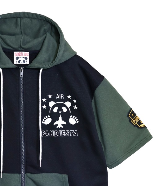 PANDIESTA(パンディエスタ)の「ミリタリー切替ZIPパーカー(M2)(パーカー・メンズ・アイボリー/ブラック・M/L/XL/XXL)」の5枚目の写真