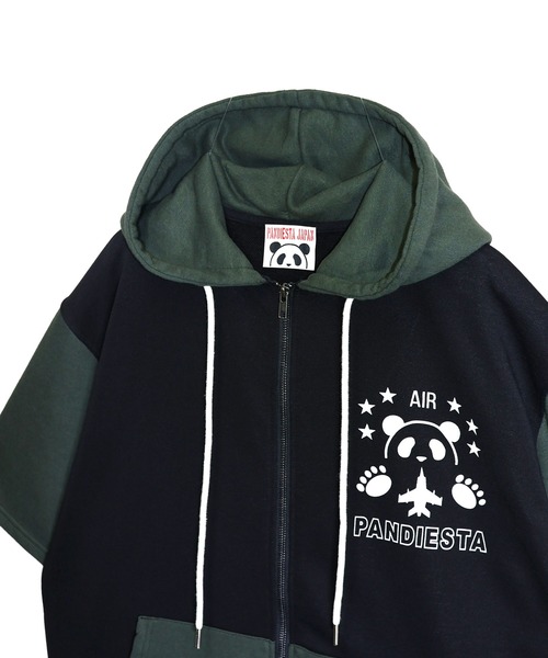 PANDIESTA(パンディエスタ)の「ミリタリー切替ZIPパーカー(M2)(パーカー・メンズ・アイボリー/ブラック・M/L/XL/XXL)」の4枚目の写真