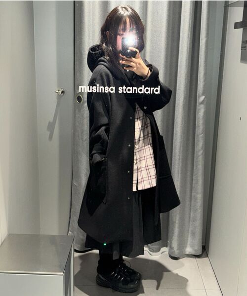 MUSINSA STANDARD WOMAN（ムシンサスタンダードウーマン）の「ウィメンズオーバーサイズチェックシャツ[ピンク]（シャツ/ブラウス・レディース・その他・LARGE/MEDIUM/SMALL/X-SMALL）」の3枚目の写真