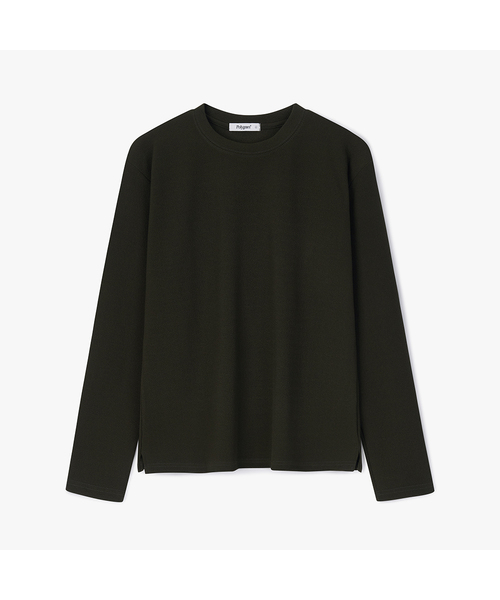 POLYGRAM(ポリグラム)の「デイリーリングクルサイドスリットロングスリーブTシャツ - 5COLOR(Tシャツ/カットソー・レディース・ブラック/ネイビー/ブラウン/クリーム/ダークカーキ・LARGE/X-LARGE/MEDIUM)」の4枚目の写真