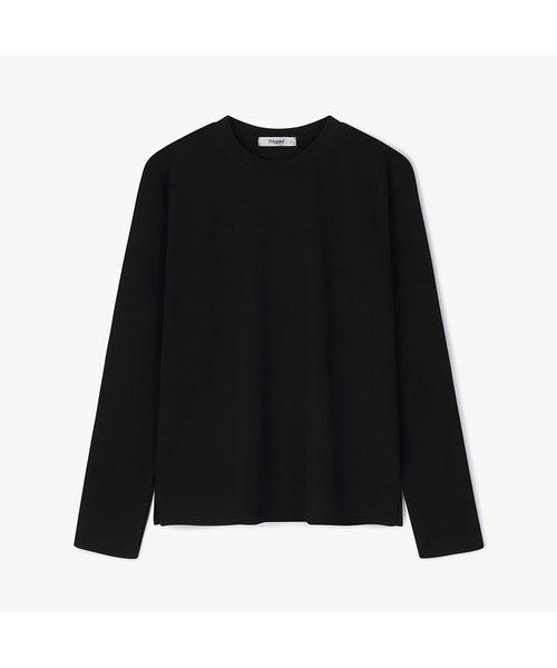 POLYGRAM(ポリグラム)の「デイリーリングクルサイドスリットロングスリーブTシャツ - 5COLOR(Tシャツ/カットソー・レディース・ブラック/ネイビー/ブラウン/クリーム/ダークカーキ・LARGE/X-LARGE/MEDIUM)」の1枚目の写真