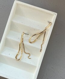 CAPRICIEUX LE'MAGE | 〈GOLDY/ゴールディ〉ドロップラインチェーンピアス(ピアス（両耳用）)