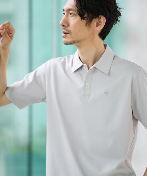 TAKEO KIKUCHI(タケオキクチ)の「【接触冷感】アイスクリアコットン ワンポイント ポロシャツ(ポロシャツ・メンズ・ブルー系その他/レンガ/グリーン系/ライトグレー/ホワイト/ネイビー系6/ブラック・04/03/02/01/05)」の11枚目の写真