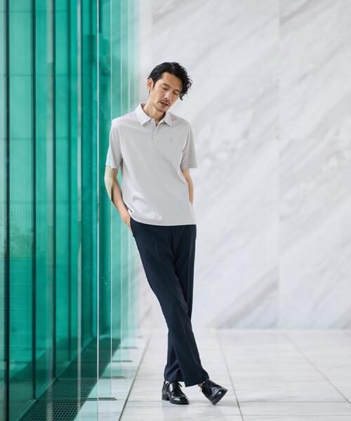 TAKEO KIKUCHI(タケオキクチ)の「【接触冷感】アイスクリアコットン ワンポイント ポロシャツ(ポロシャツ・メンズ・ブルー系その他/レンガ/グリーン系/ライトグレー/ホワイト/ネイビー系6/ブラック・04/03/02/01/05)」の12枚目の写真