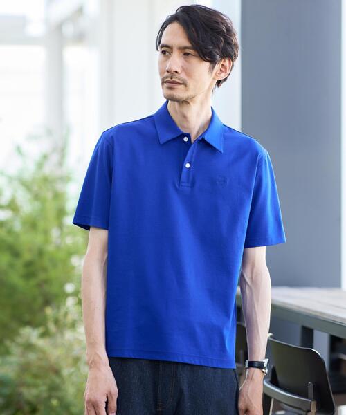 TAKEO KIKUCHI(タケオキクチ)の「【接触冷感】アイスクリアコットン ワンポイント ポロシャツ(ポロシャツ・メンズ・ブルー系その他/レンガ/グリーン系/ライトグレー/ホワイト/ネイビー系6/ブラック・04/03/02/01/05)」の14枚目の写真