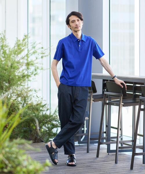 TAKEO KIKUCHI(タケオキクチ)の「【接触冷感】アイスクリアコットン ワンポイント ポロシャツ(ポロシャツ・メンズ・ブルー系その他/レンガ/グリーン系/ライトグレー/ホワイト/ネイビー系6/ブラック・04/03/02/01/05)」の16枚目の写真