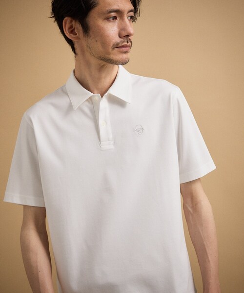 TAKEO KIKUCHI(タケオキクチ)の「【接触冷感】アイスクリアコットン ワンポイント ポロシャツ(ポロシャツ・メンズ・ブルー系その他/レンガ/グリーン系/ライトグレー/ホワイト/ネイビー系6/ブラック・04/03/02/01/05)」の18枚目の写真