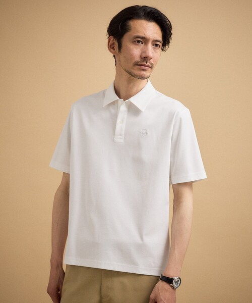 TAKEO KIKUCHI(タケオキクチ)の「【接触冷感】アイスクリアコットン ワンポイント ポロシャツ(ポロシャツ・メンズ・ブルー系その他/レンガ/グリーン系/ライトグレー/ホワイト/ネイビー系6/ブラック・04/03/02/01/05)」の19枚目の写真