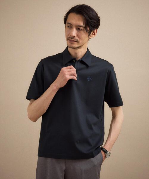 TAKEO KIKUCHI(タケオキクチ)の「【接触冷感】アイスクリアコットン ワンポイント ポロシャツ(ポロシャツ・メンズ・ブルー系その他/レンガ/グリーン系/ライトグレー/ホワイト/ネイビー系6/ブラック・04/03/02/01/05)」の11枚目の写真