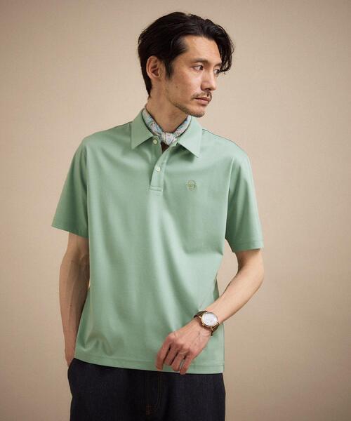 TAKEO KIKUCHI(タケオキクチ)の「【接触冷感】アイスクリアコットン ワンポイント ポロシャツ(ポロシャツ・メンズ・ブルー系その他/レンガ/グリーン系/ライトグレー/ホワイト/ネイビー系6/ブラック・04/03/02/01/05)」の12枚目の写真