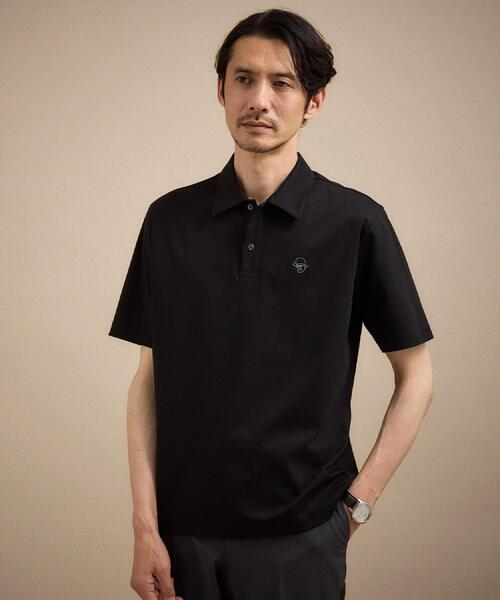 TAKEO KIKUCHI(タケオキクチ)の「【接触冷感】アイスクリアコットン ワンポイント ポロシャツ(ポロシャツ・メンズ・ブルー系その他/レンガ/グリーン系/ライトグレー/ホワイト/ネイビー系6/ブラック・04/03/02/01/05)」の13枚目の写真