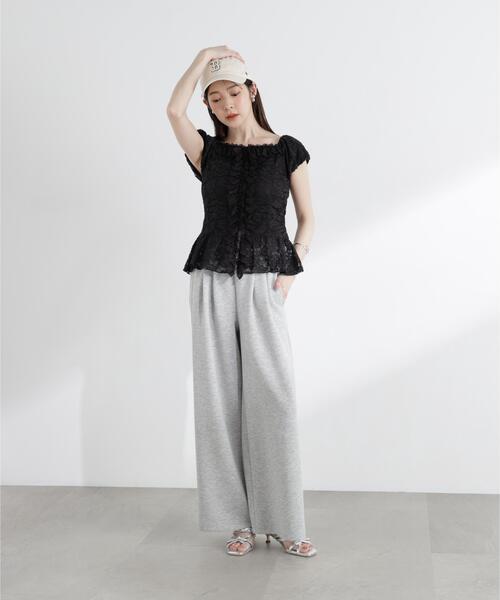 PROPORTION BODY DRESSING(プロポーションボディドレッシング)の「<a>レースフリルカットソー / 1216169501(Tシャツ/カットソー・レディース・ブラック/ホワイト/イエロー・FREE)」の5枚目の写真