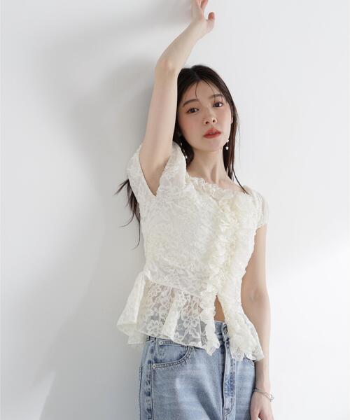 PROPORTION BODY DRESSING(プロポーションボディドレッシング)の「<a>レースフリルカットソー / 1216169501(Tシャツ/カットソー・レディース・ブラック/ホワイト/イエロー・FREE)」の20枚目の写真