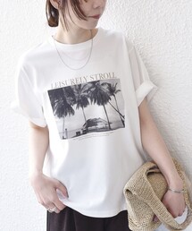 SHIPS Colors:〈接触冷感・UVカット・洗濯機可能〉PALM フォト TEE◆