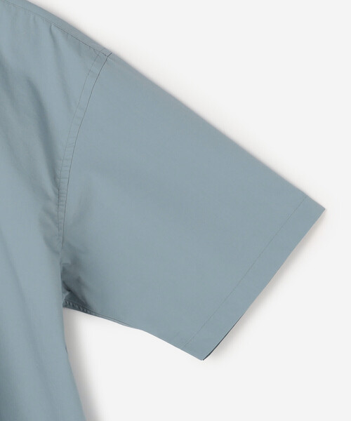 GYMPHLEX(ジムフレックス)の「Gymphlex | ストレッチタイプライター バンドカラー半袖シャツ MEN(シャツ/ブラウス・メンズ・ブルー系その他/アイボリー・S/L/M)」の6枚目の写真