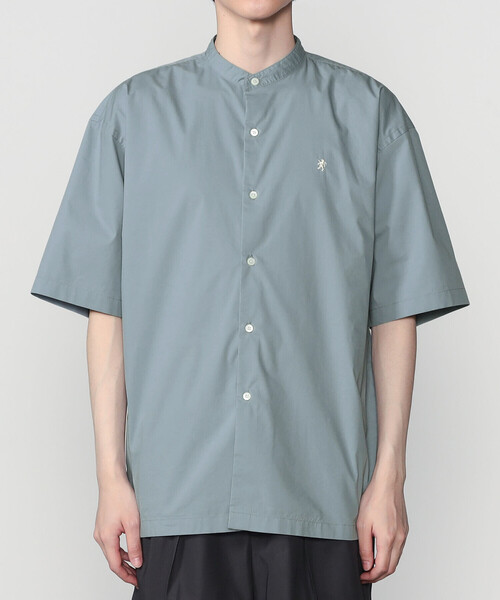 GYMPHLEX(ジムフレックス)の「Gymphlex | ストレッチタイプライター バンドカラー半袖シャツ MEN(シャツ/ブラウス・メンズ・ブルー系その他/アイボリー・S/L/M)」の10枚目の写真