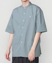 GYMPHLEX | Gymphlex | ストレッチタイプライター バンドカラー半袖シャツ MEN(シャツ/ブラウス)