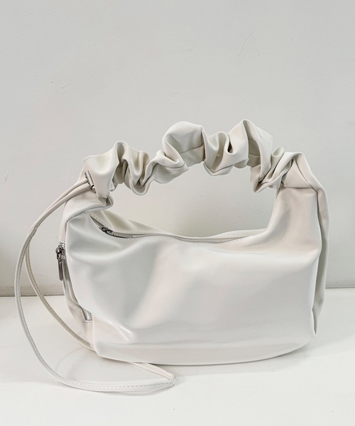 frunco（フランコ）の「ギャザーショルダーBAG（ショルダーバッグ・レディース・ブルー/ブラック/ピンク/ホワイト・FREE）」の2枚目の写真