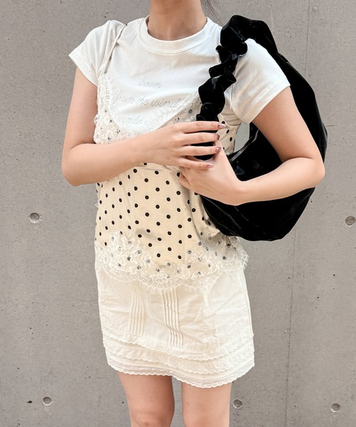 frunco（フランコ）の「ギャザーショルダーBAG（ショルダーバッグ・レディース・ブルー/ブラック/ピンク/ホワイト・FREE）」の8枚目の写真